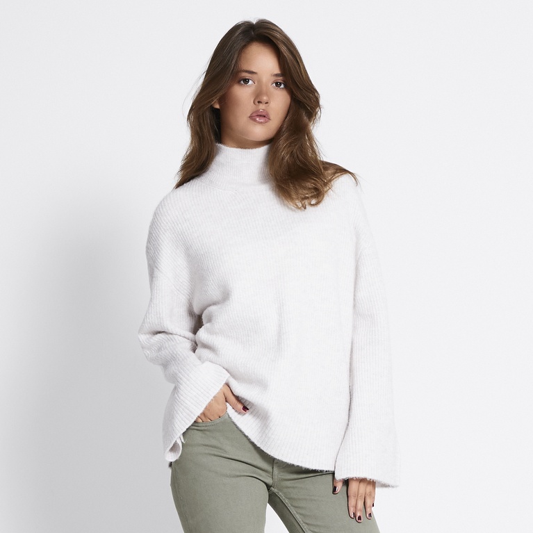 Rib-knit turtleneck sweater "Minny"